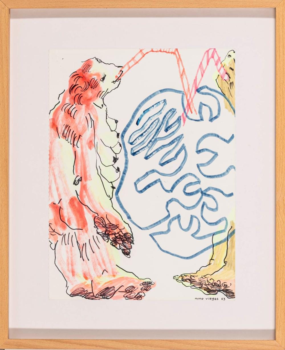 Nuno Viegas comparable auction result: nuno viegas 1985 lava desenho sem t tulo tinta preta e caneta de feltro sobre papel assinado e datado de 2003 dim aprox 35 x 26cm