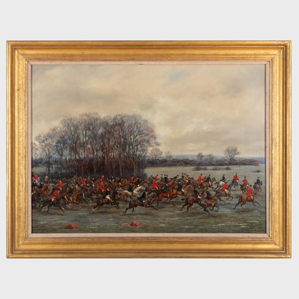 Godfrey Douglas Giles comparable auction result: godfrey douglas giles 1857 1941 the hunt in full cry