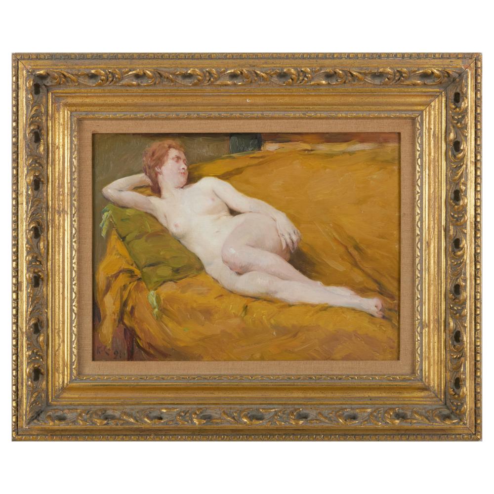 kenyon cox 1856 1919 nude on yellow couch · STAIR · 2024-10-23 Kenyon Cox comparable auction result: kenyon cox 1856 1919 nude on yellow couch