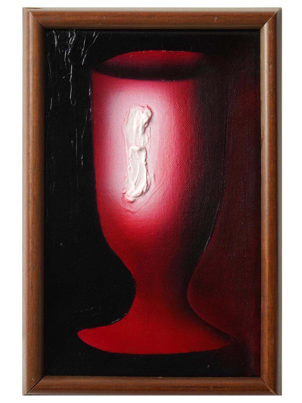 Oleg Nikolaevic Celkov comparable auction result: russian oil painting glass by oleg tselkov