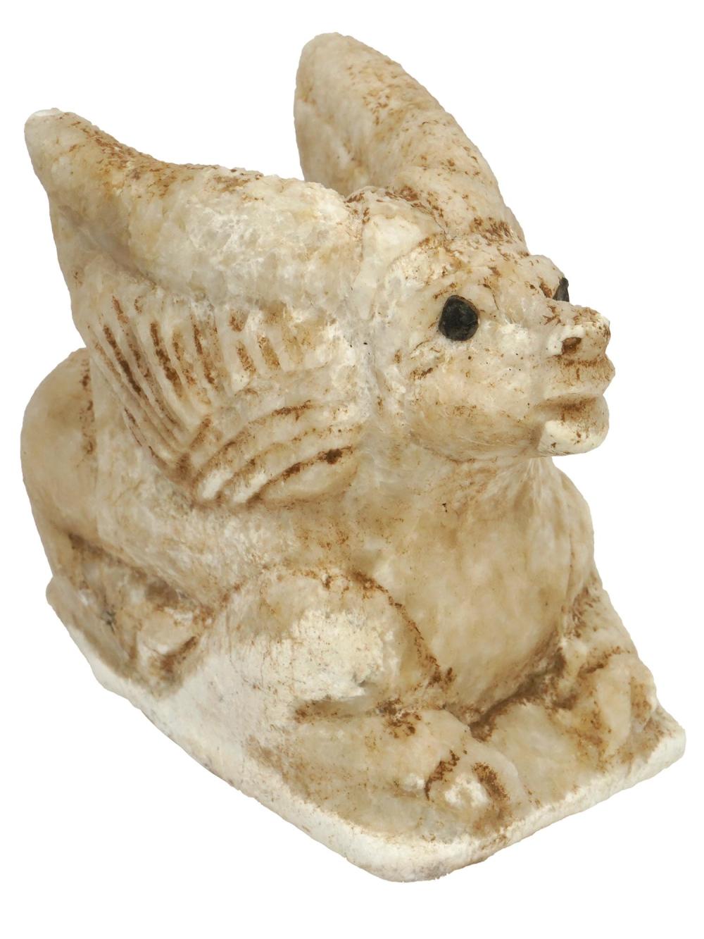 600 TO 100 BC ANCIENT CAPE HARE MARBLE AMULET FIGURE sold by Antique Arena Inc, lot 364 — auction record photograph