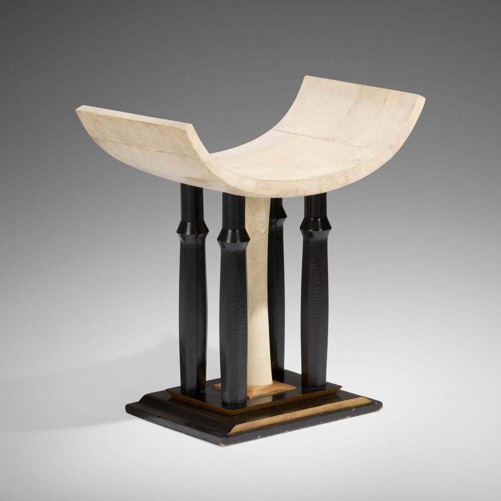 Pierre Legrain comparable auction result: pierre legrain attribution tabouret