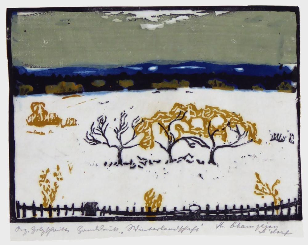 Theo Champion comparable auction result: theo champion winterlandschaft
