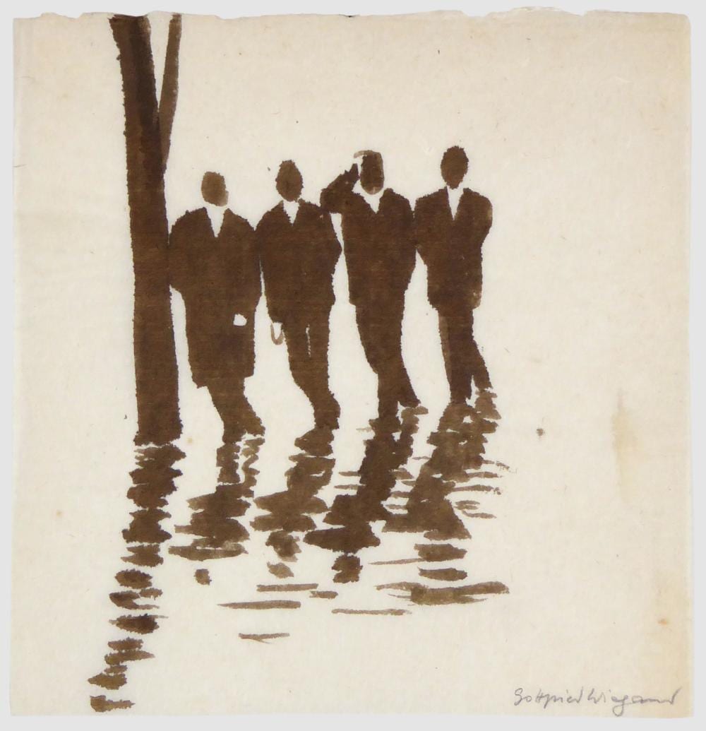 Gottfried Wiegand comparable auction result: gottfried wiegand ohne titel