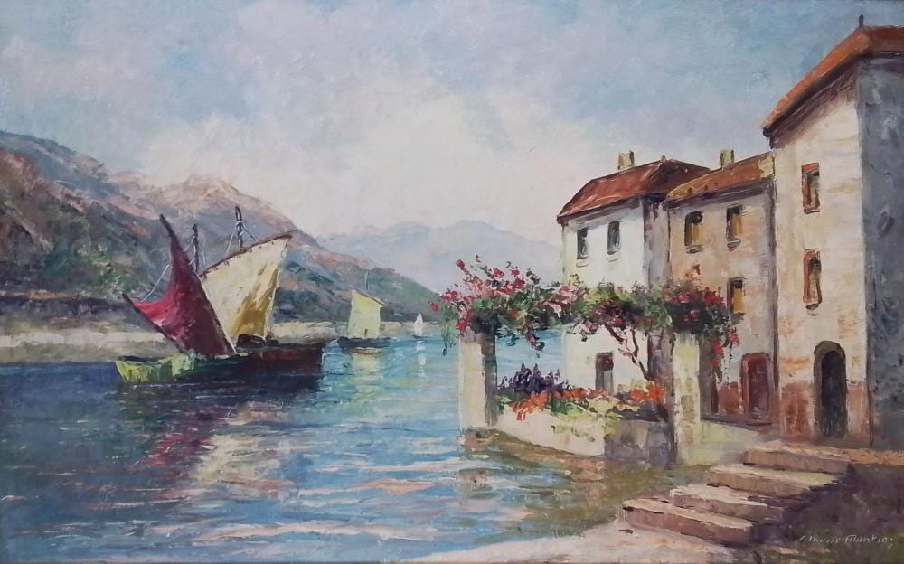 Claude Montier comparable auction result: claude montier landscape oil on canvas