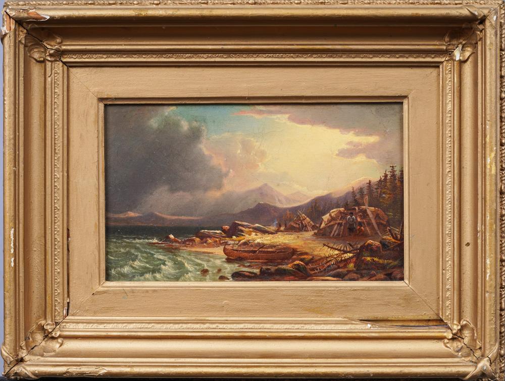 Augustus Rockwell comparable auction result: augustus rockwell 1822 1882 antique canadian labrador landscape hudson river school oil painting