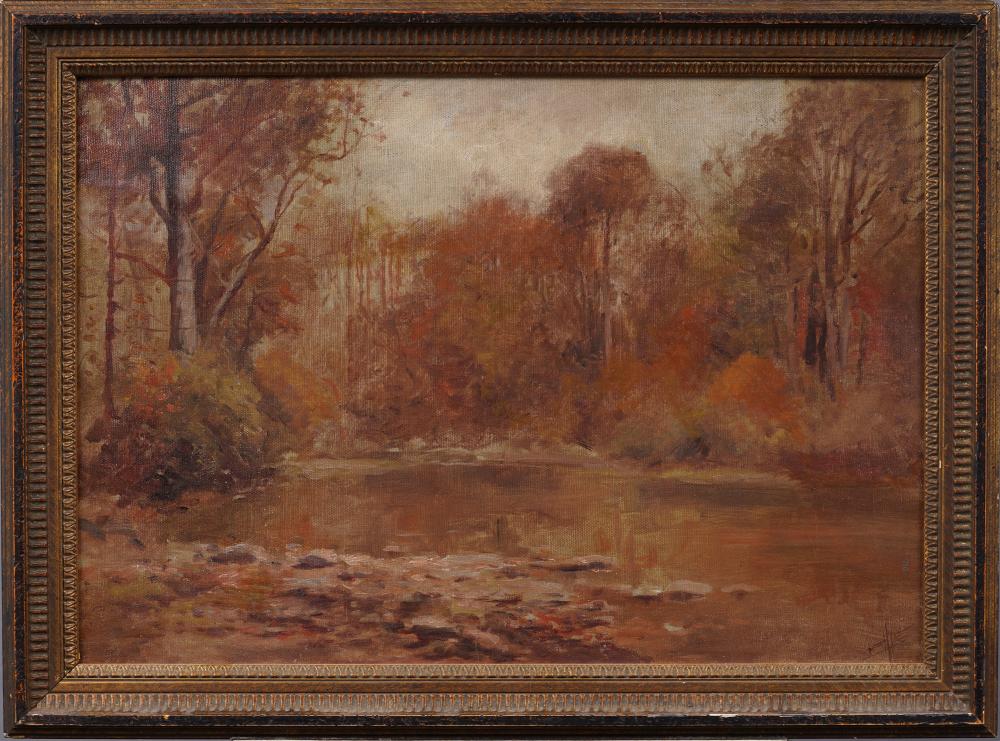 Edgar Hewitt Nye comparable auction result: edgar hewitt nye 1879 1943 antique american impressionist fall landscape signed oil painting