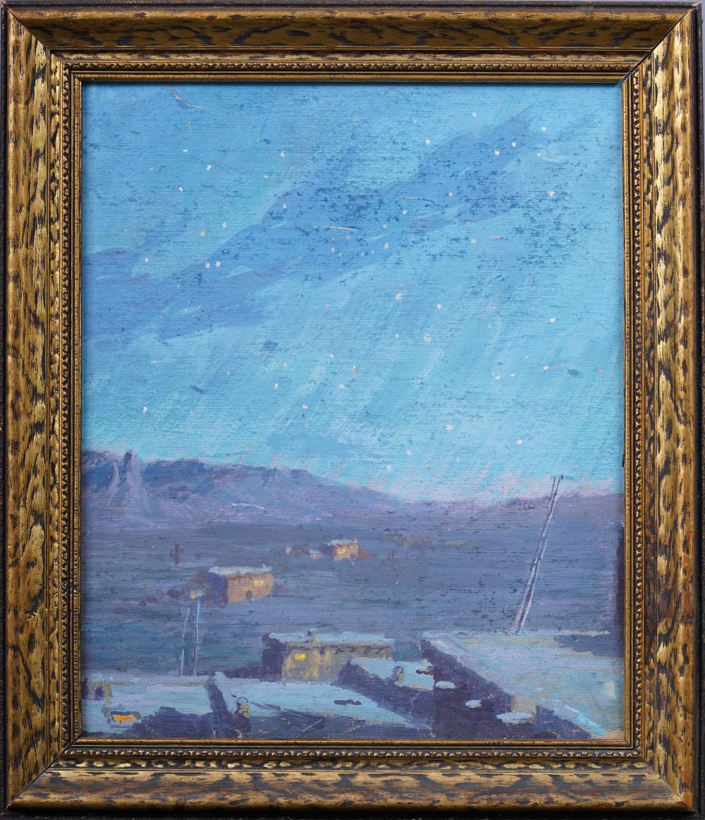 Frank Reed Whiteside comparable auction result: frank reed whiteside 1866 1929 important starlit night nocturnal taos western landscape paintin