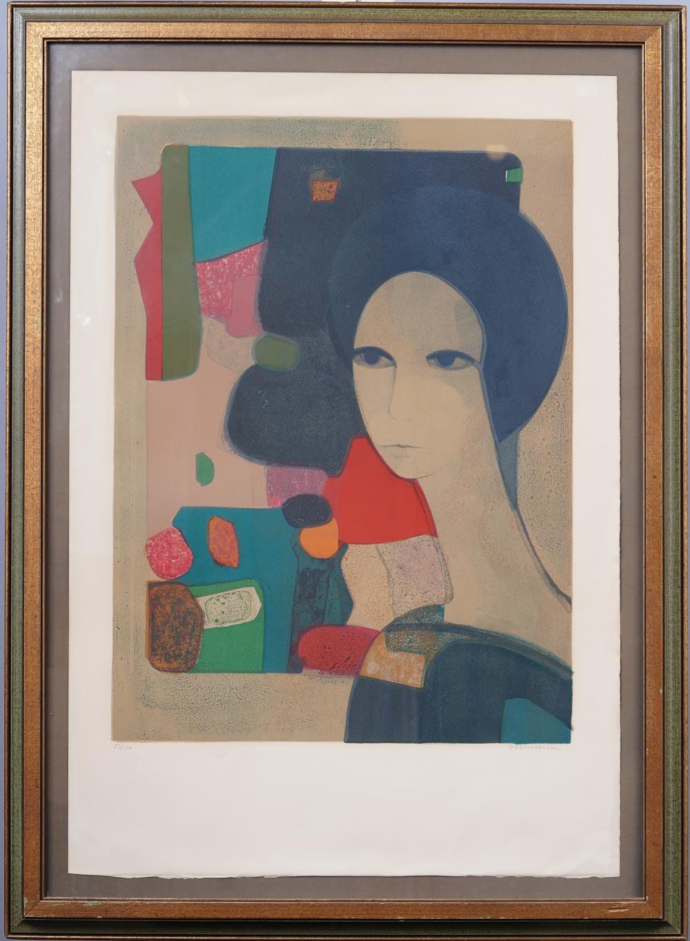 André Minaux comparable auction result: andr minaux 1923 1986 reverie signed limited edition framed color lithograph paris modern