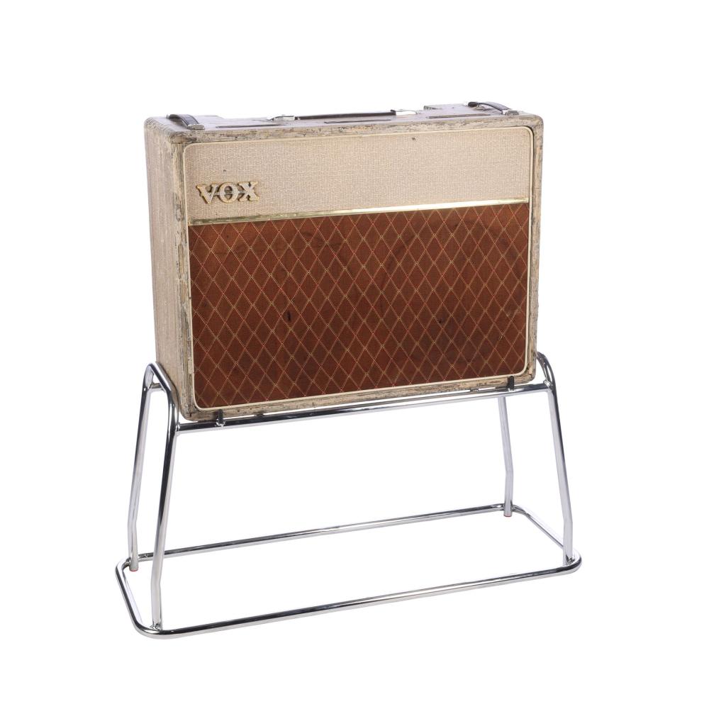 JOHN LENNON - John Lennon's First Ever Vox Amp - Fawn JMI Vox AC15 Twin sold by Propstore London, lot 459 — auction record photograph