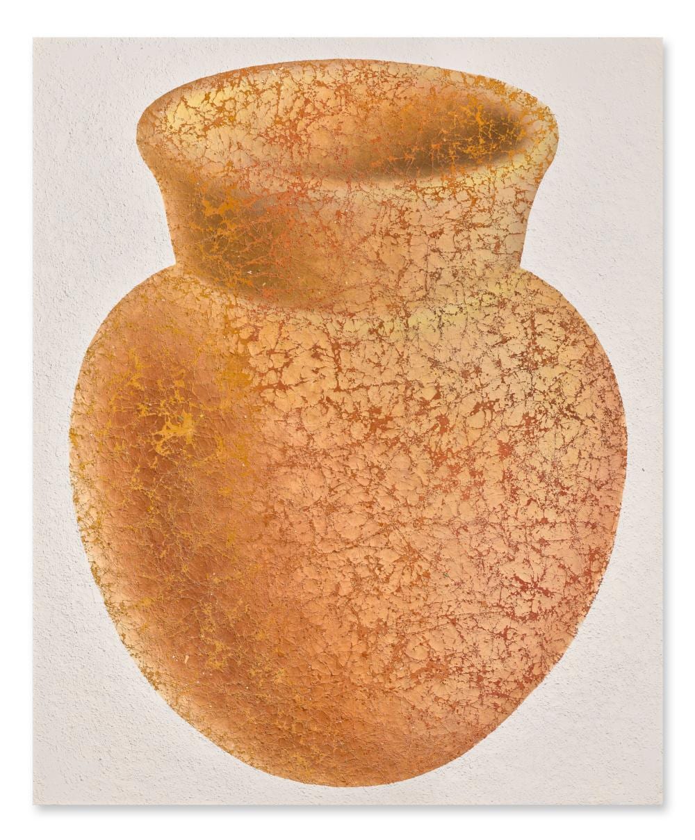 Farhad Moshiri comparable auction result: farhad moshiri 1963 shiraz 2024 tehran small terracotta jar acrylic