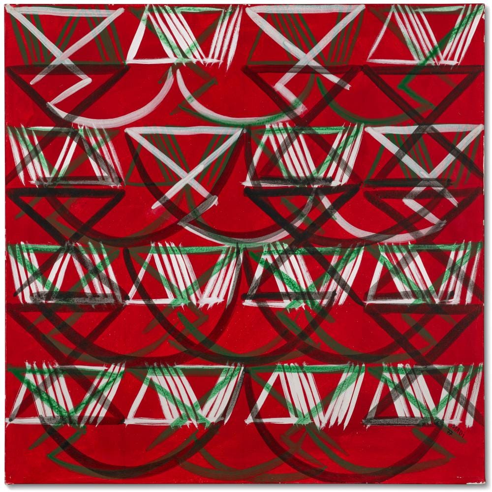 Hussein Madi comparable auction result: hussein madi 1938 chebaa 2024 beirut untitled allah acrylic on ca