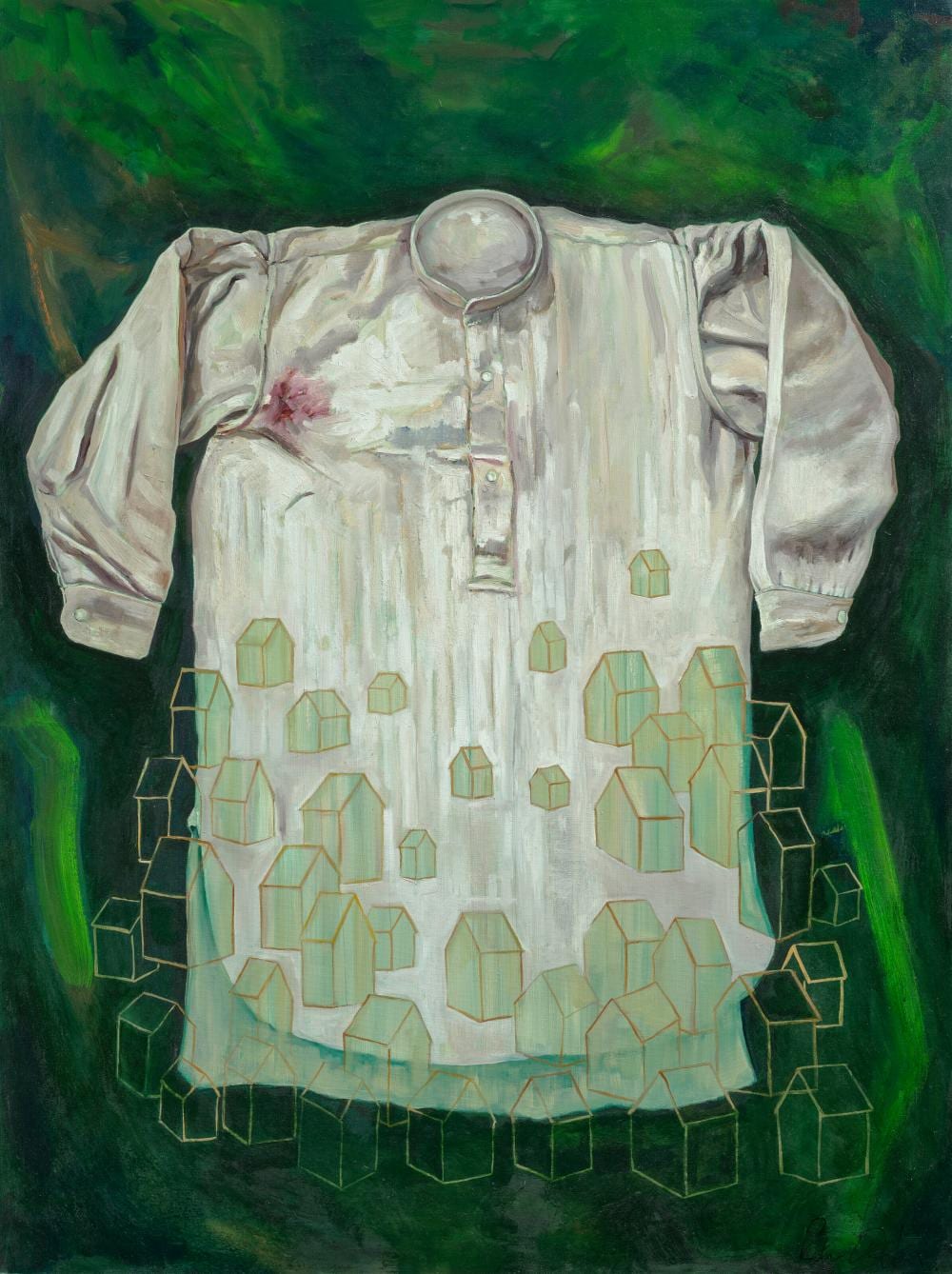 Rita Duffy comparable auction result: rita duffy b 1959 connolly shirt oil on canvas 47 7 8 x 36 1 8 in 12