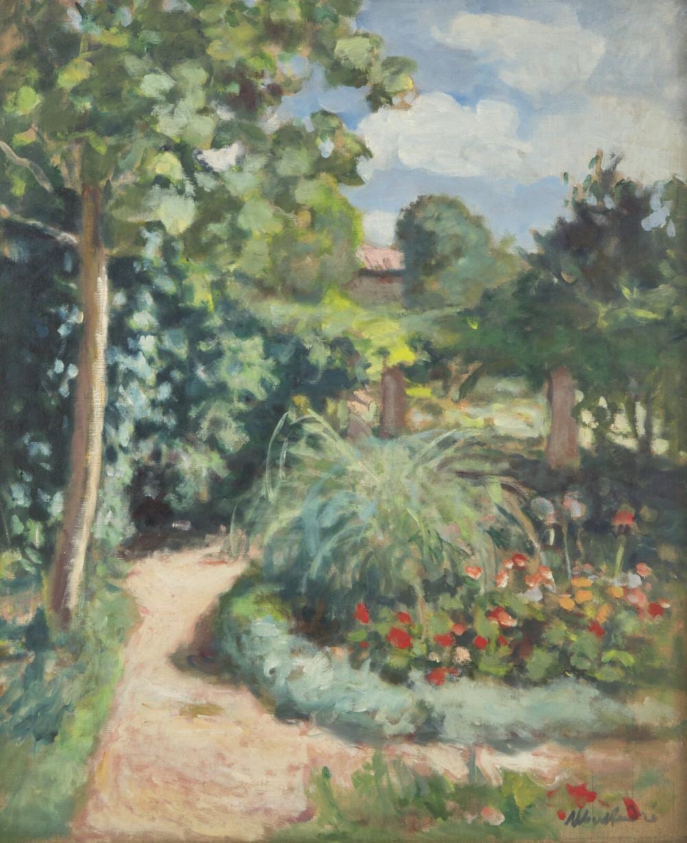 Albert Benjamin André comparable auction result: albert andr french 1869 1954 parterre fleuri dans un jardin 1942