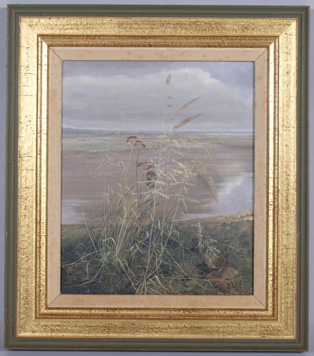 Audrey Johnson comparable auction result: audrey johnson british 1919 2005 estuary landscape oil on board signed and dated 1937 29cm x 23cm framed