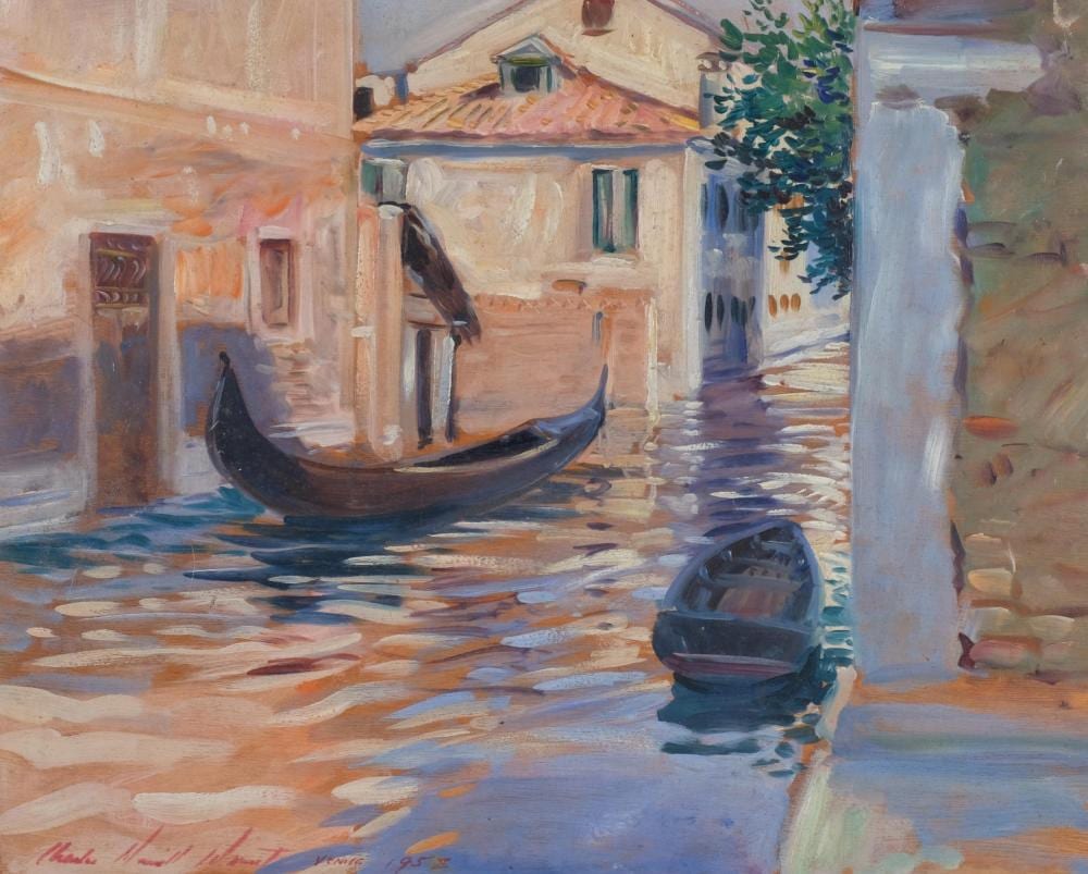 Charles Merrill Mount comparable auction result: charles merrill mount 1928 1995 2 mid 20th century venice scenes oil on board largest 46cm x 36cm framed both have surface dirt but in good