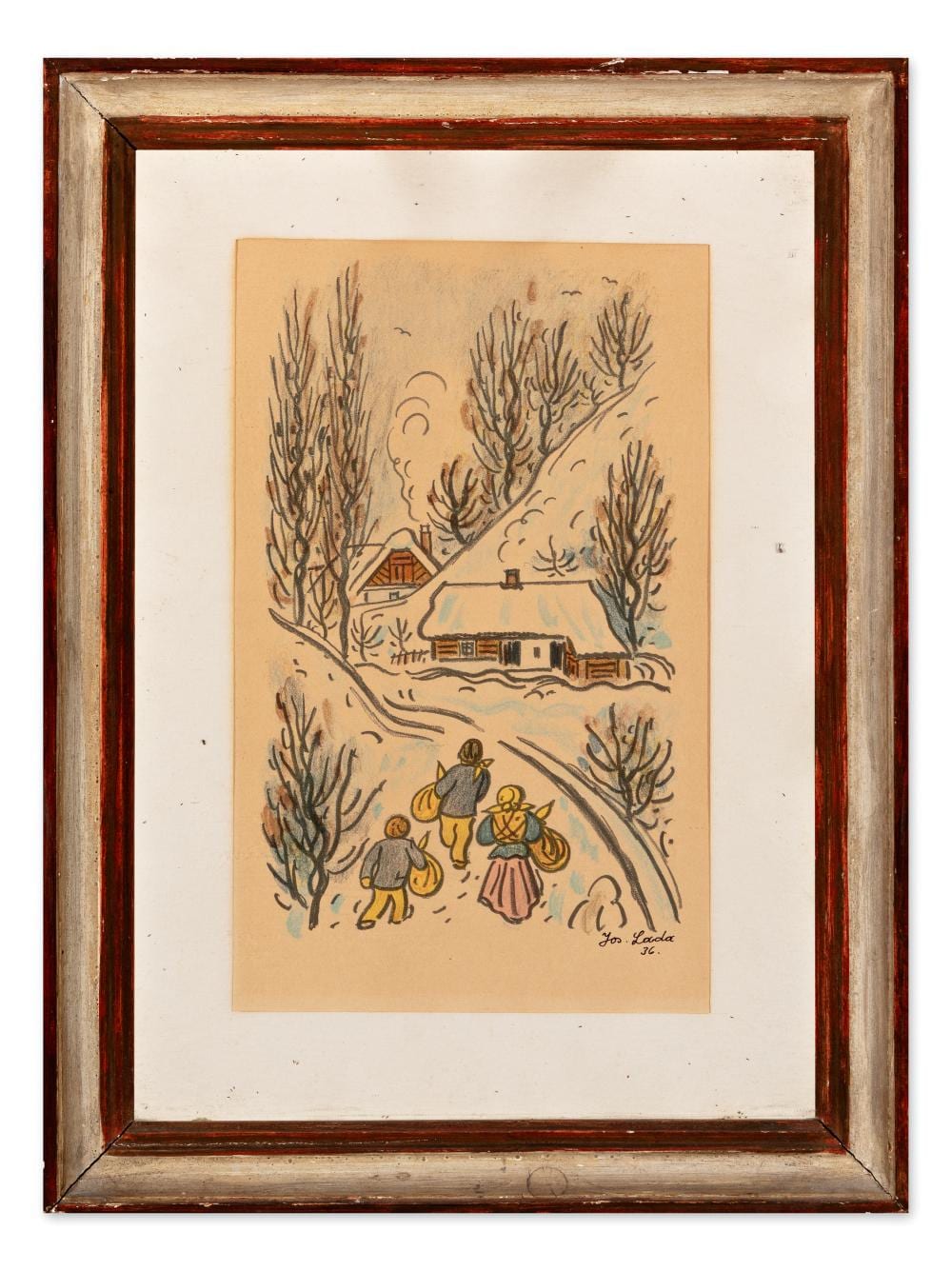 Josef Lada comparable auction result: josef lada czech bohemian 1887 1957 carol singers