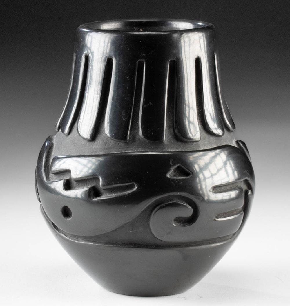 santa clara pueblo blackware jar by stella chavarria · Artemis Gallery · 2024-10-18 Stella Chavarria comparable auction result: santa clara pueblo blackware jar by stella chavarria