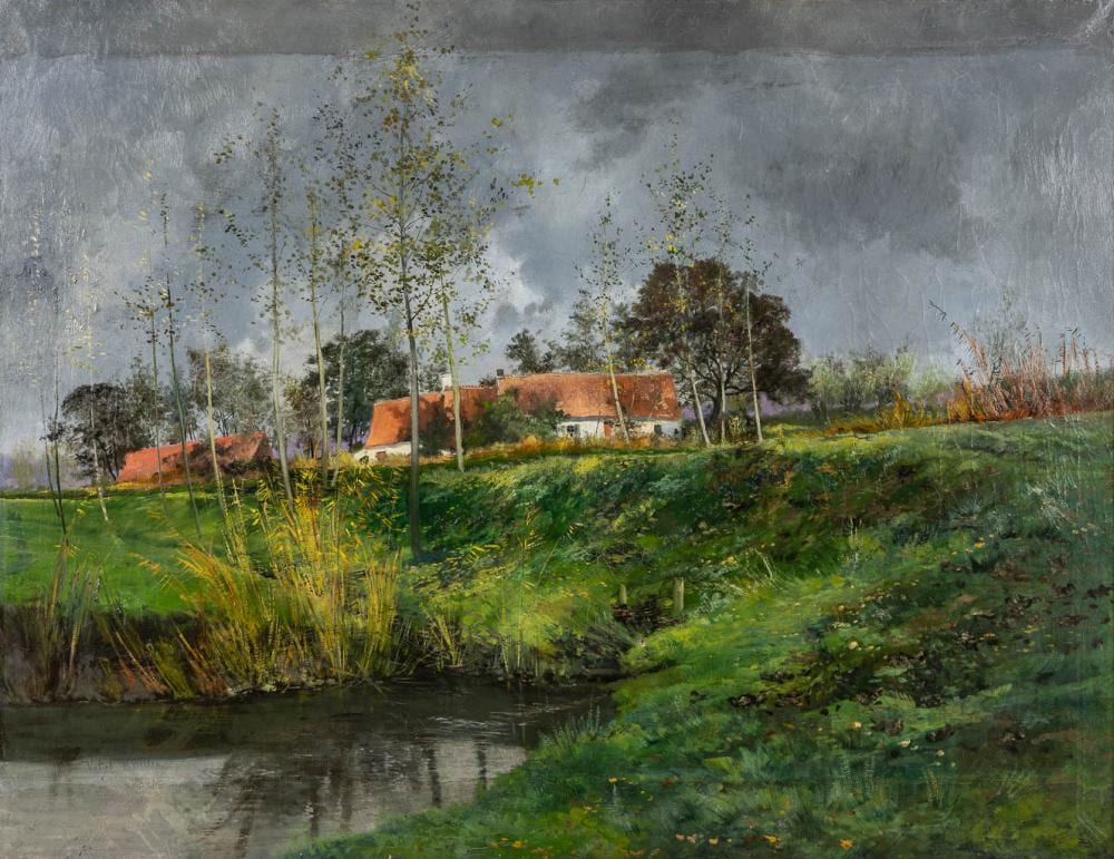 vital keuller 1866 1945 the pond near the farmhouse w 130 x h 101 cm · Flanders Auctions · 2024-11-06 Vital Keuller comparable auction result: vital keuller 1866 1945 the pond near the farmhouse w 130 x h 101 cm