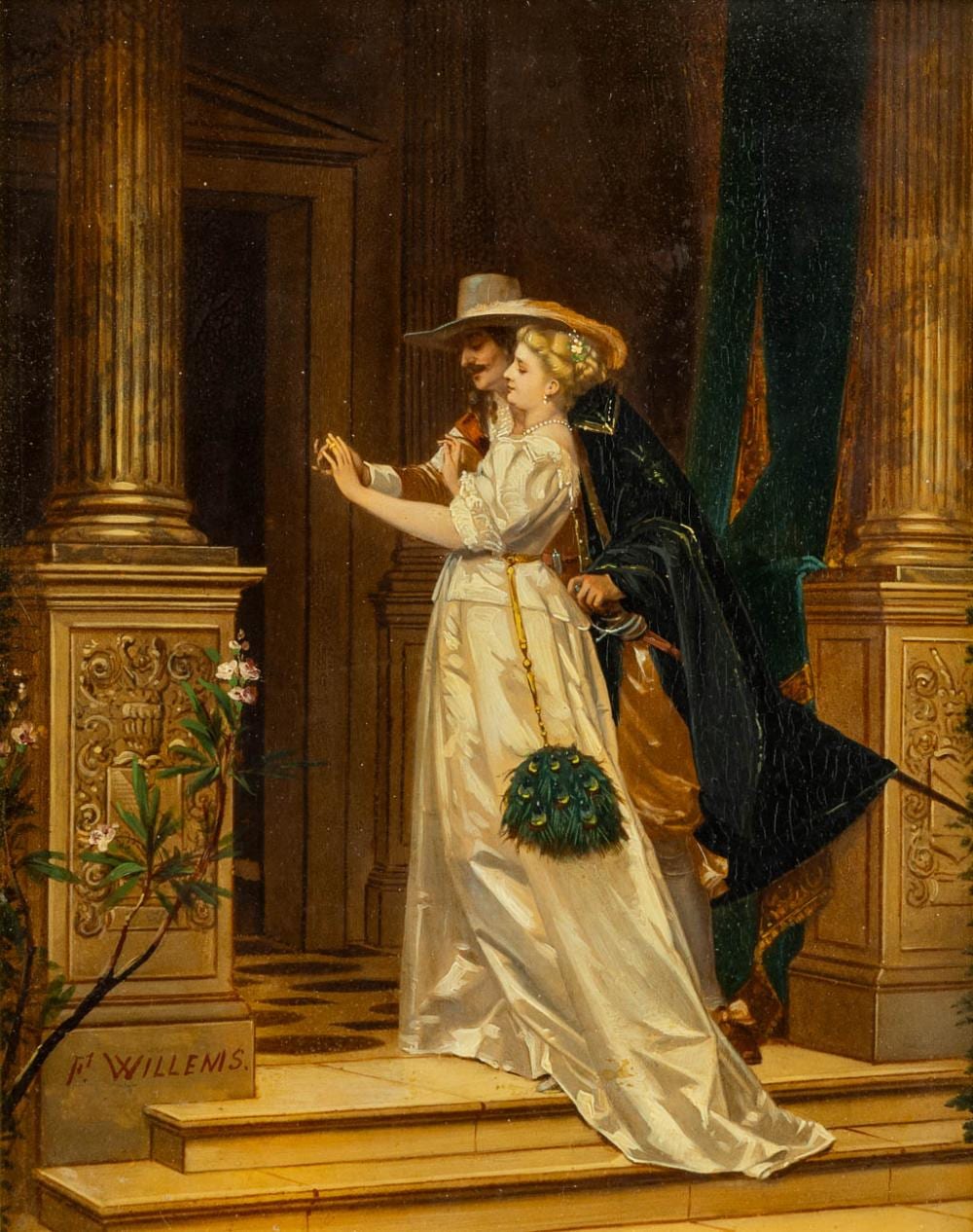 Florent Willems comparable auction result: florent willems 1823 1905 attr the engagement ring w 18 x h 23 cm