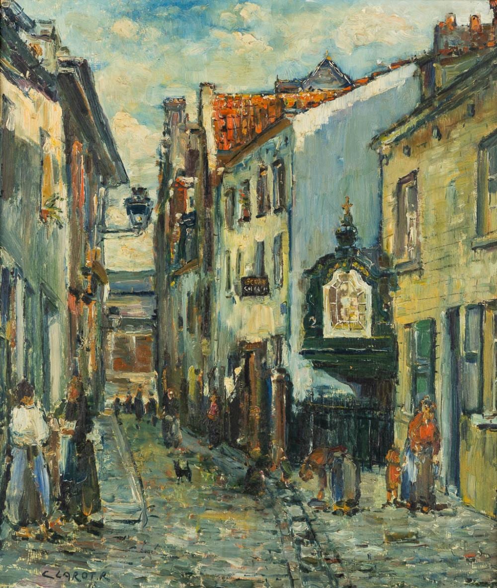 René Clarot comparable auction result: ren clarot 1882 1972 rue bruxelles 1918 w 60 x h 70 cm
