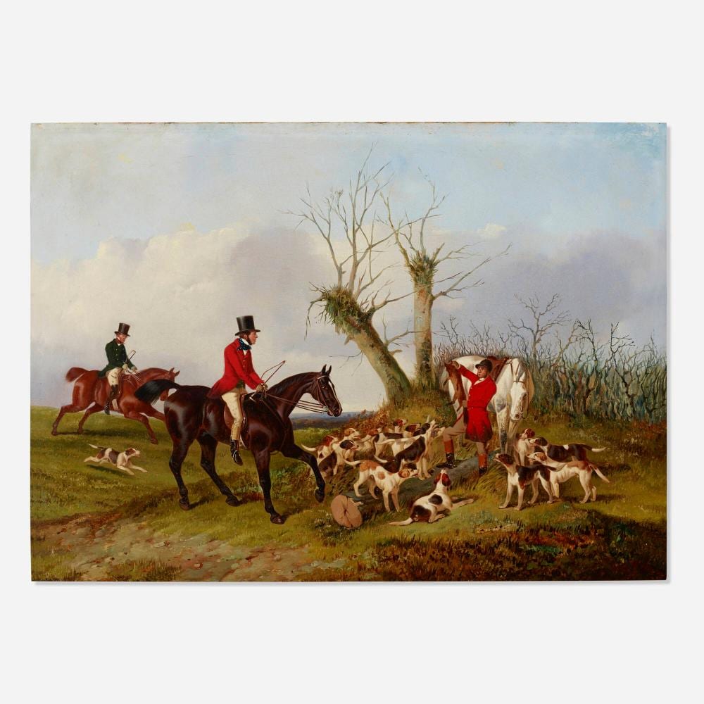 John Dalby comparable auction result: john dalby hunting scene the kill