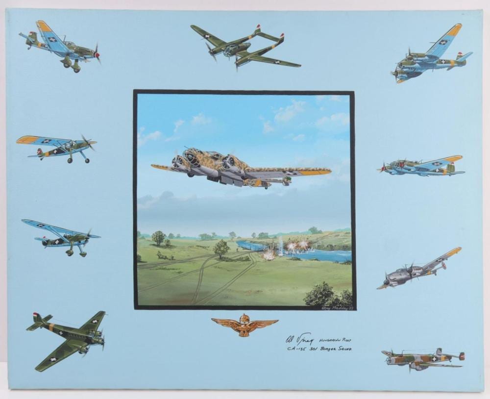 ray waddey painting hungarian af planes signed · Affiliated Auctions & Realty LLC · 2024-10-30 Ray Waddey comparable auction result: ray waddey painting hungarian af planes signed