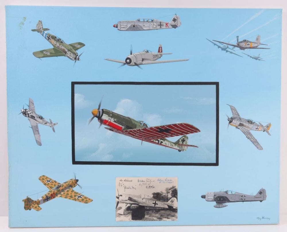 ray waddey painting third reich planes with photo · Affiliated Auctions & Realty LLC · 2024-10-30 Ray Waddey comparable auction result: ray waddey painting third reich planes with photo