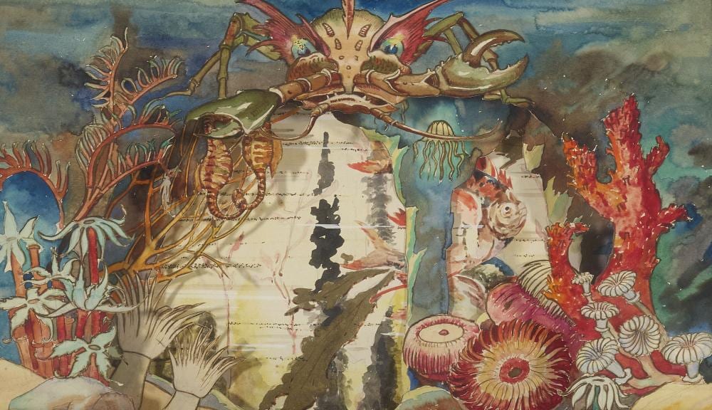 Oliver Messel comparable auction result: oliver hilary sambourne messel 1904 1978 fantaisies oceanographiques set model 9 7 8 x 16 3 4 x 2 1 2 in 25 1 x 42 5 x 6 3 cm