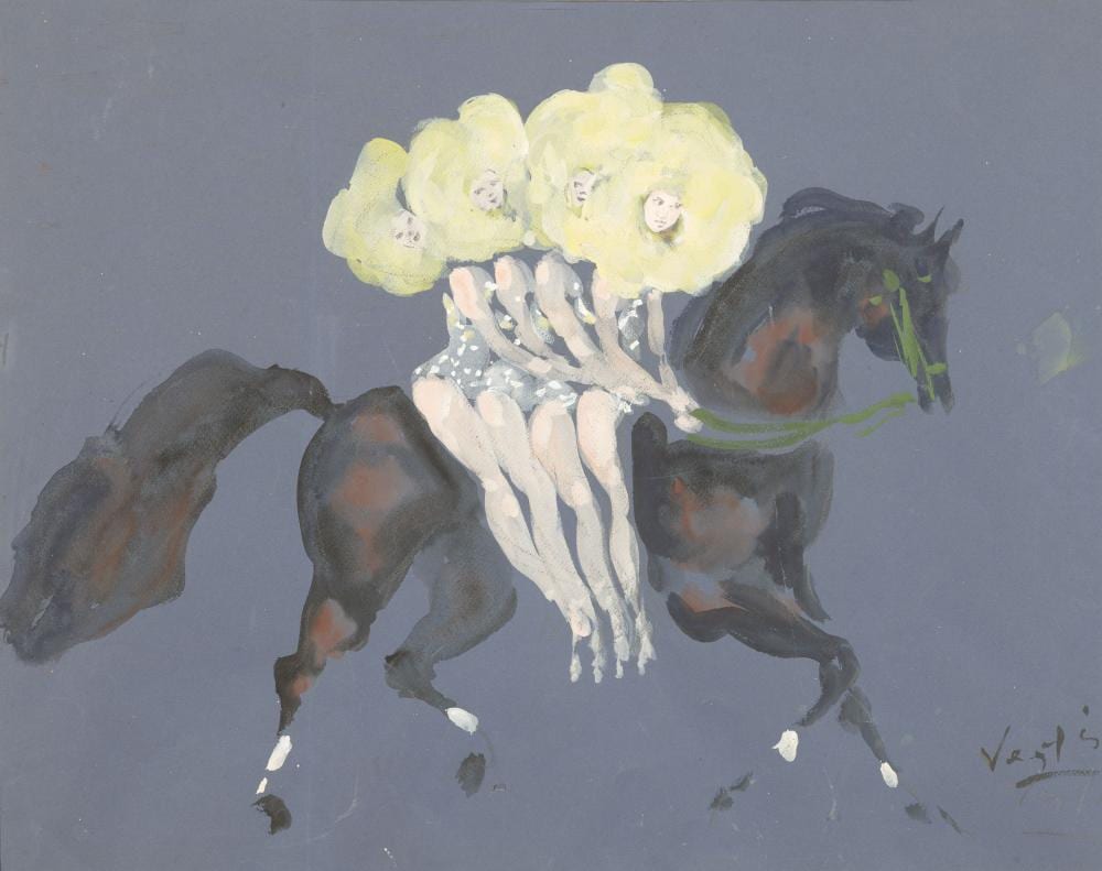Marcel Vertès comparable auction result: marcel vert s 1895 1961 costume design for ringling bros barnum bailey circus 1956 sight 17 1 2 x 22 1 4 in 44 4 x 56 5 cm