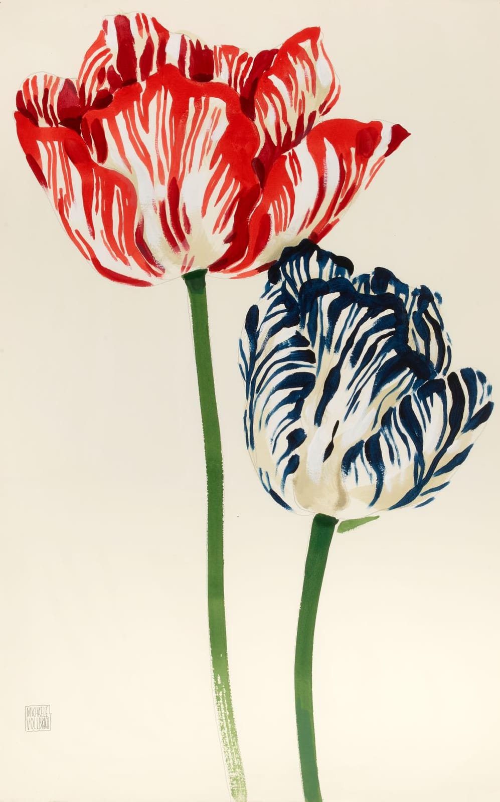 michaele vollbracht 1947 2018 tulips a pair both 42 x 25 1 2 in 106 7 x 64 8 cm · Bonhams · 2024-10-24 michael Vollbracht comparable auction result: michaele vollbracht 1947 2018 tulips a pair both 42 x 25 1 2 in 106 7 x 64 8 cm