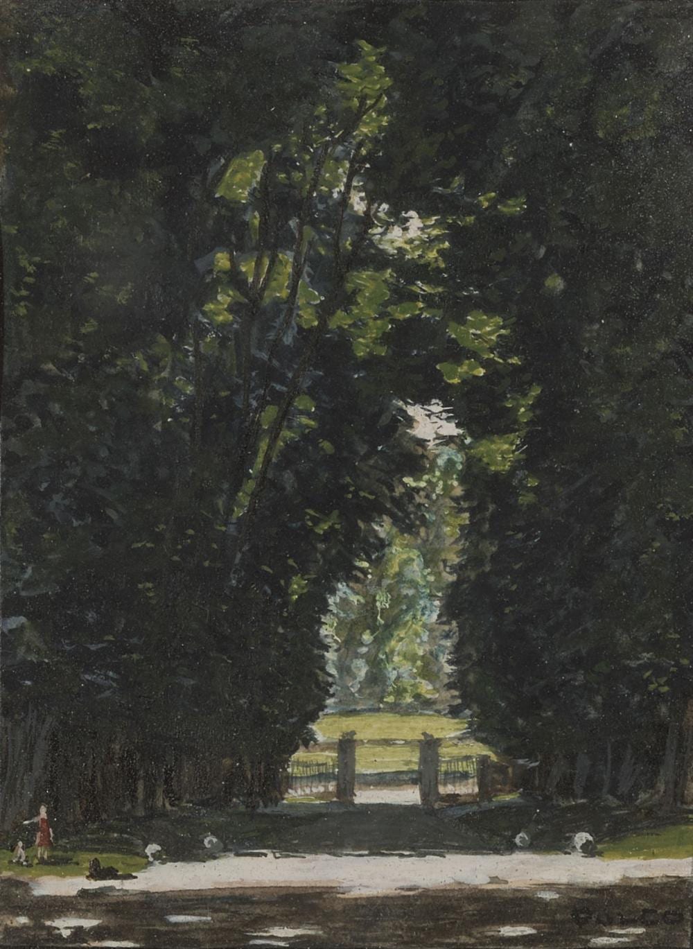 Fulco di Verdura comparable auction result: fulco di verdura 1898 1978 gardens at roger le beaumont palvados sight 2 1 4 x 1 3 4 in 5 7 x 4 4 cm