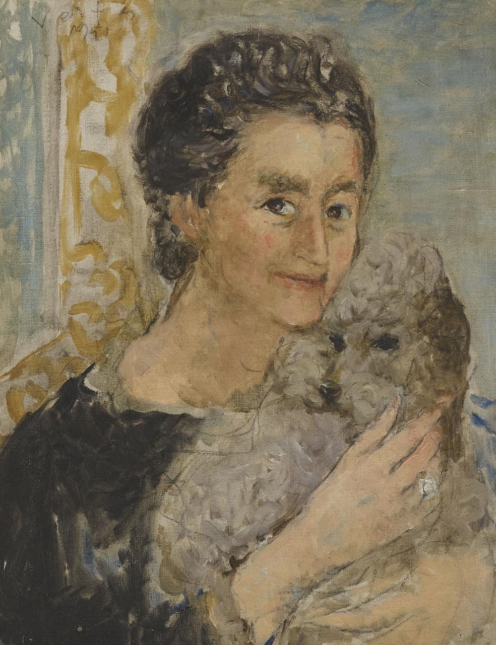 Marcel Vertès comparable auction result: marcel vert s 1895 1961 dora vert s with fluffy and le chien fluffy two works 22 x 18 in 55 9 x 45 7 cm 24 x 20 in 61 x 50 8 cm respectively