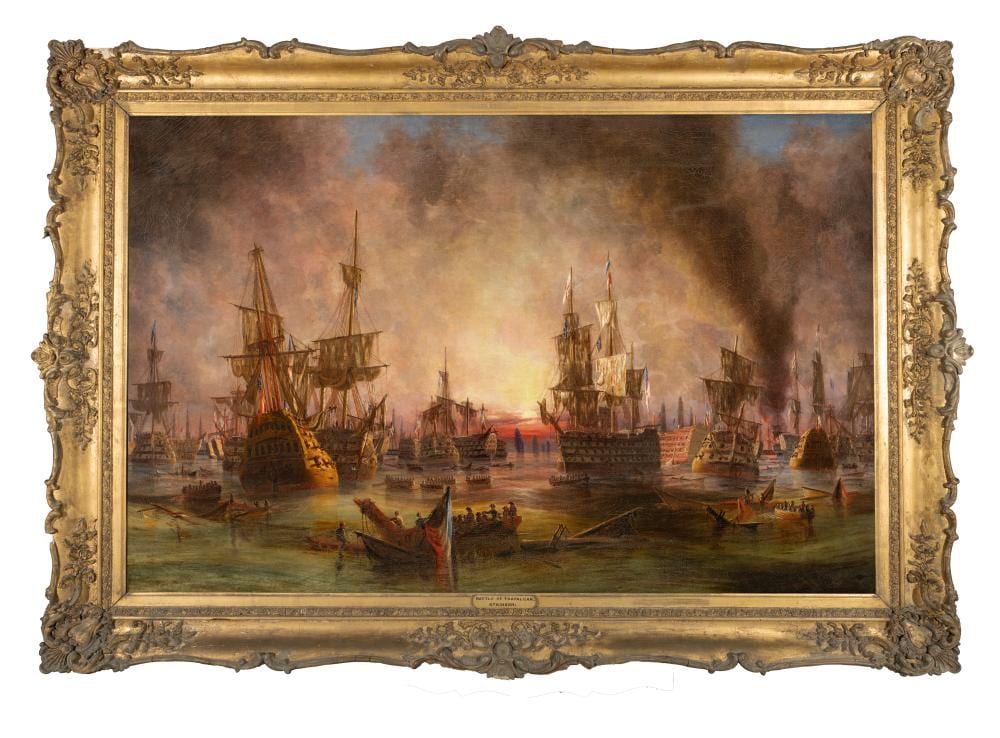 George Mounsey Wheatley Atkinson comparable auction result: george mounsey wheatley atkinson 1806 1884 battle for trafalgar oil on c