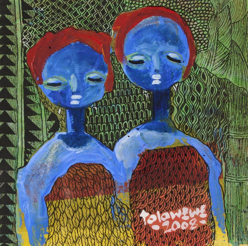Tola Wewe comparable auction result: tola wewe nigerian b 1959
