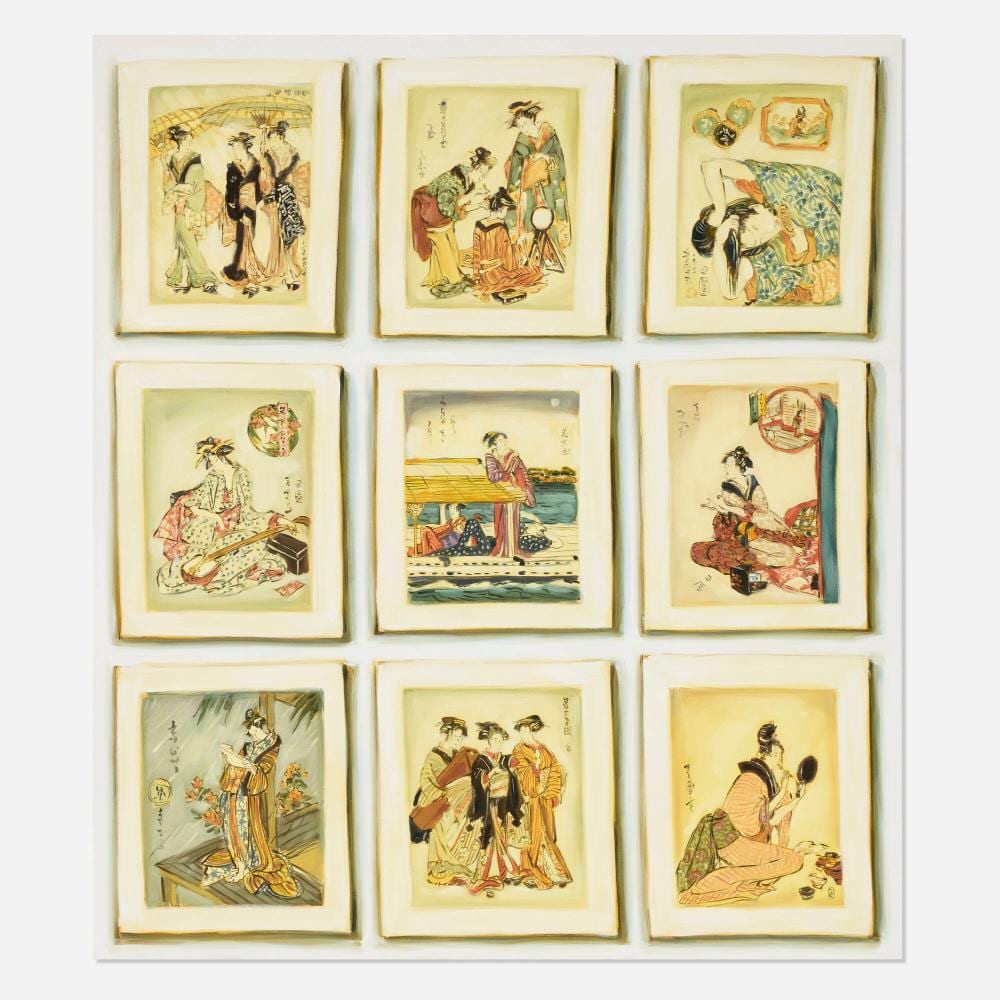 Lisa Milroy comparable auction result: lisa milroy japanese prints