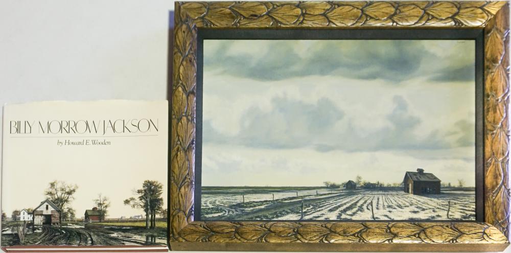 Billy Morrow Jackson comparable auction result: billy morrow jackson american 1926 2006 farmhouse landscape oil on masonite signed u r frame 17 1 4 x 24 in 43 8 x 61 cm