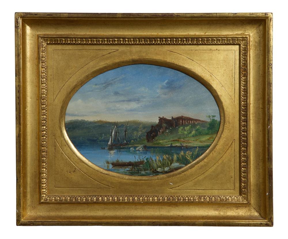 John Linton Chapman comparable auction result: john linton chapman american 1835 1909 a view near rome ca 1859 1860 sight h 10 in w 12 in framed h 11 1 2 in w 14 in