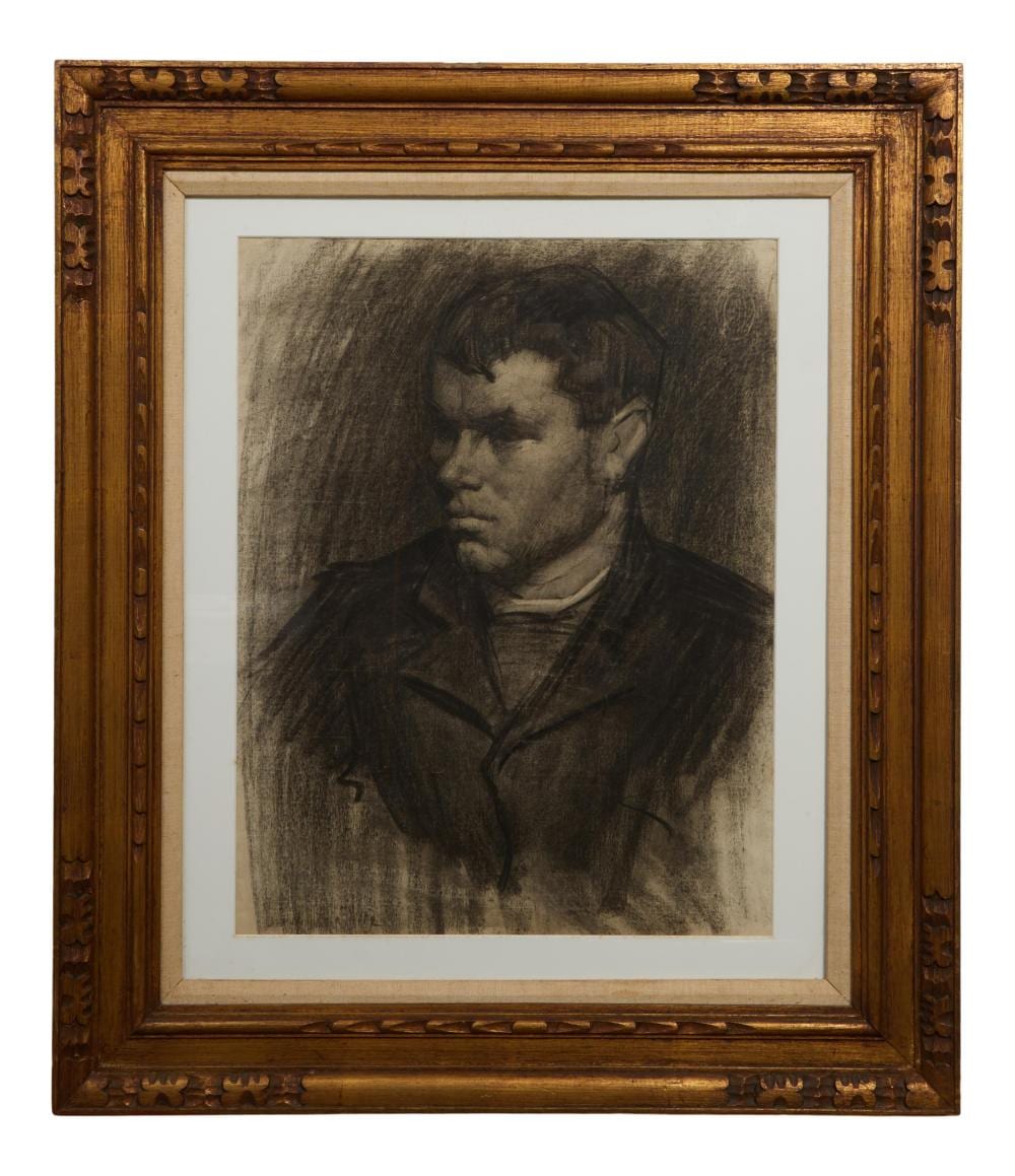Joseph Milner Kite comparable auction result: joseph milner kite british 1862 1946 portrait bust of a man sight h 23 in w 18 in framed h 34 in w 29 3 4 in