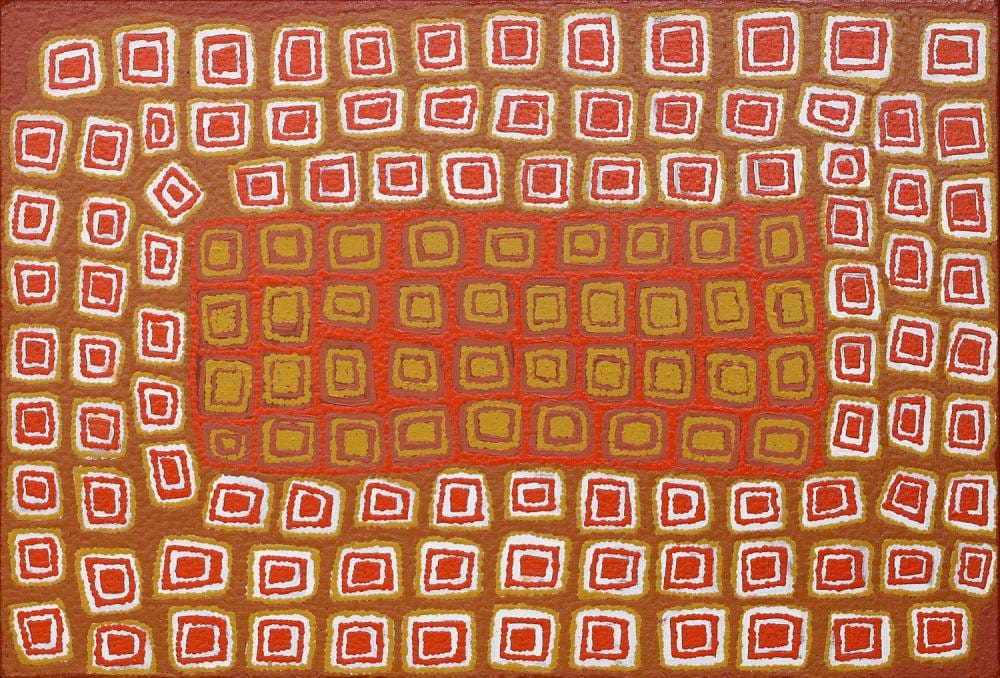 Nanyuma Napangardi comparable auction result: nanyuma napangardi ngaminya acrylic on linen 63cm x 92cm