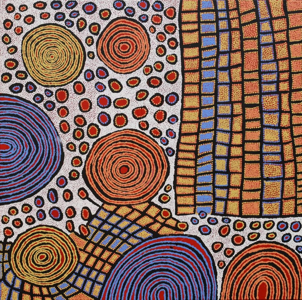 Debra Young Nakamarra comparable auction result: debra young nakamarra my country acrylic on linen 100cm x 102cm
