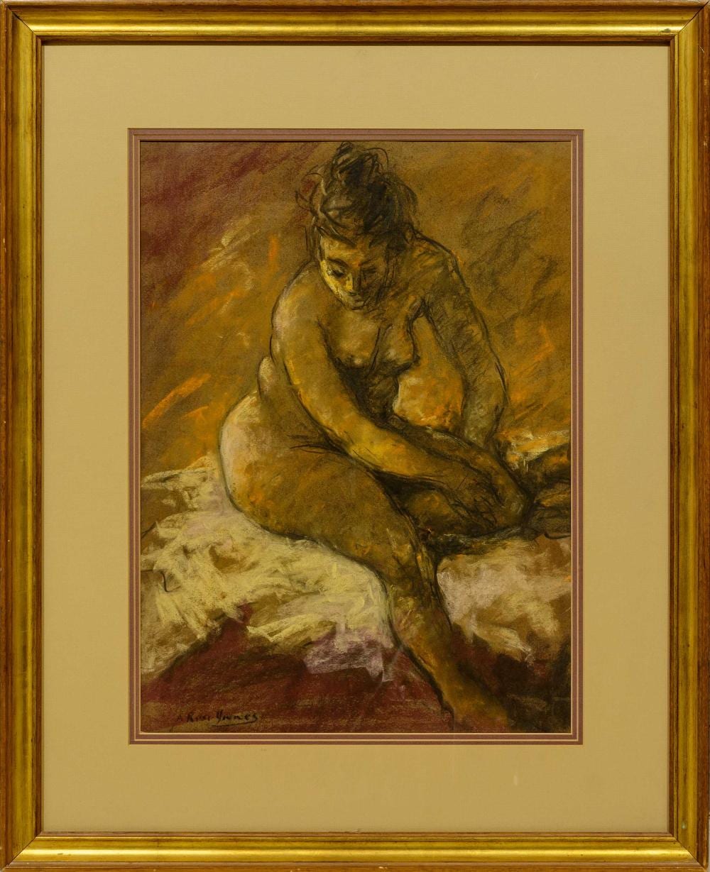 Alexander Rose-Innes comparable auction result: alexander rose innes sa 1915 1996 mixed media nude figure signed 55 x 40