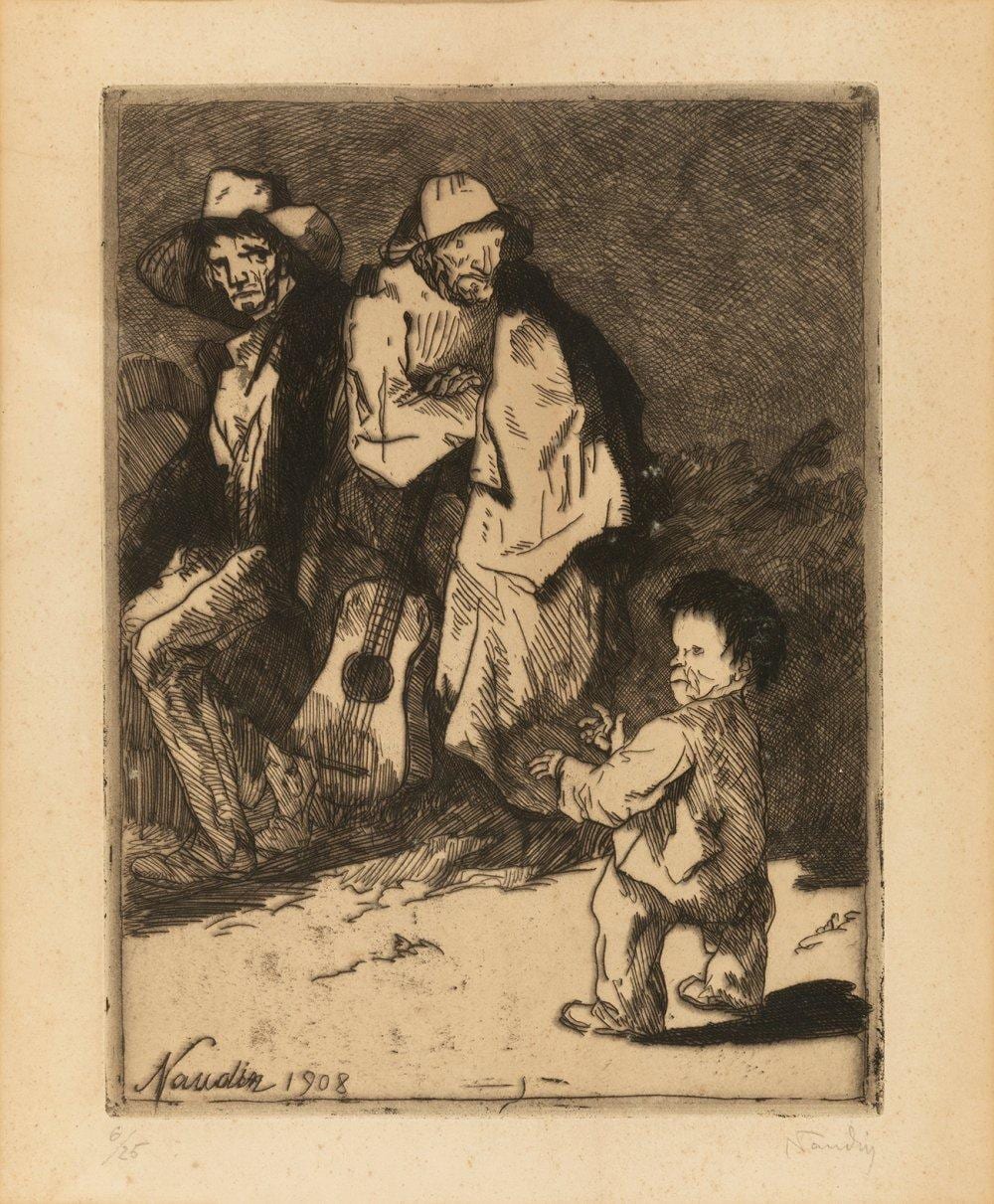 Bernard Naudin comparable auction result: bernard naudin indre france 1876 seine saint denis france 1946 musicians and character 1908 etching copy 6 25 signed and dated on plate signed and justified by hand