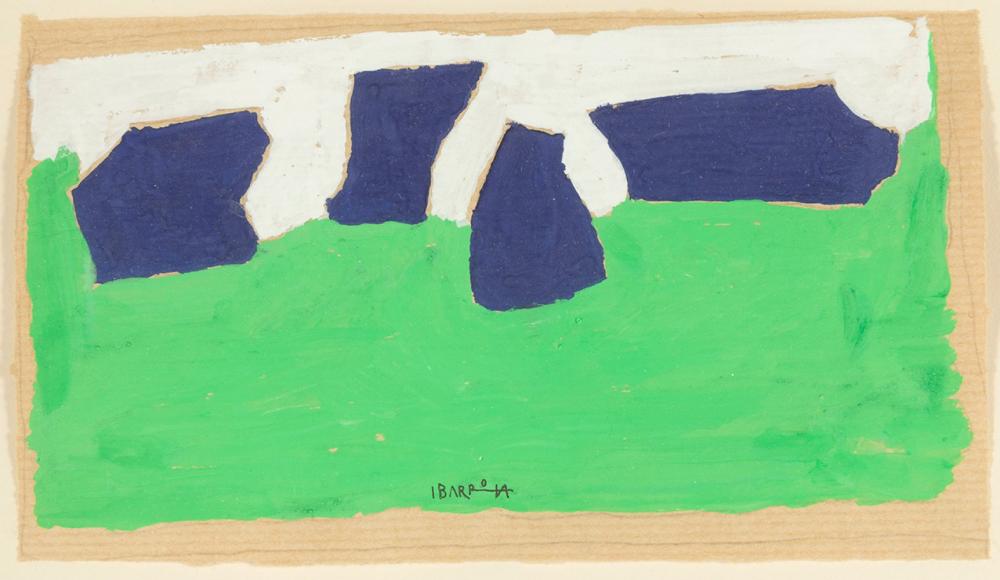 Agustín Ibarrola comparable auction result: agust n ibarrola bilbao vizcaya 1930 2023 untitled oil on paper signed in the lower central margin