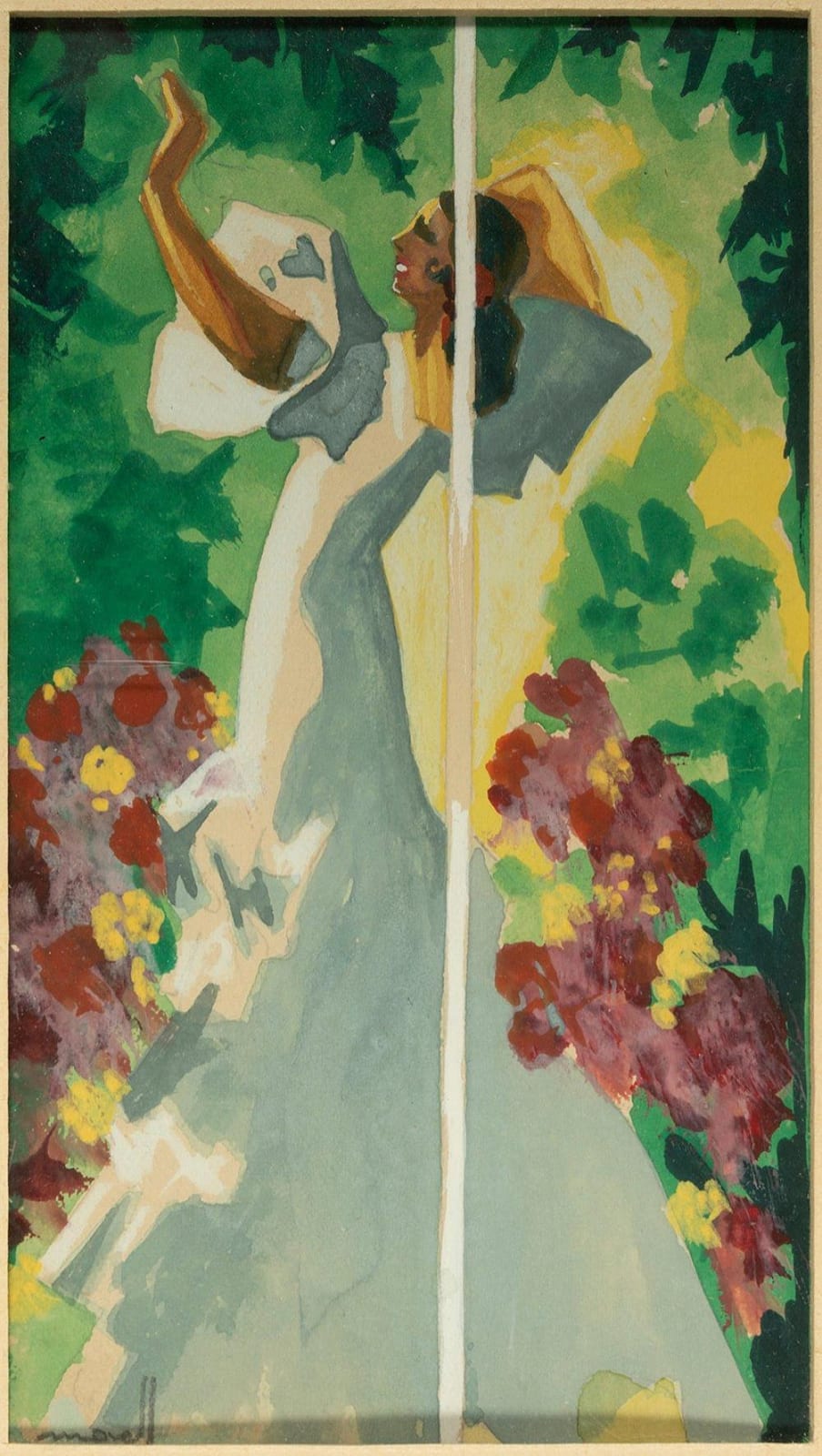 Josep Morell Macías comparable auction result: josep morell mac as sant esteve d en bas girona 1899 barcelona 1949 dancer original sketch for a poster watercolor on paper signed in the lower left corner