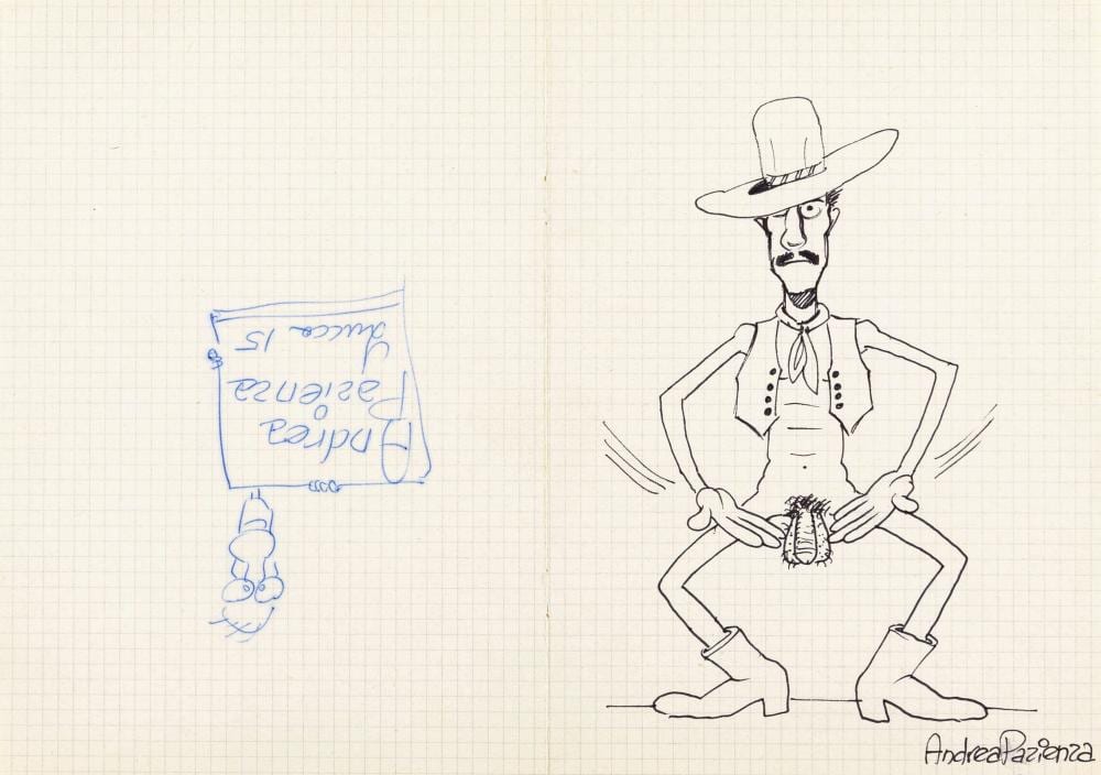 Andrea Pazienza comparable auction result: andrea pazienza cowboy 1979