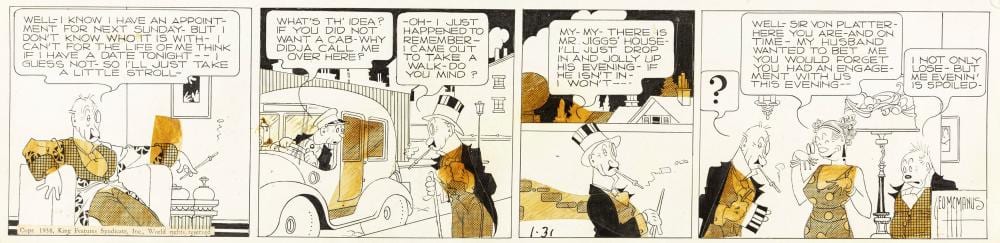 George McManus comparable auction result: george mcmanus bringing up father 1938