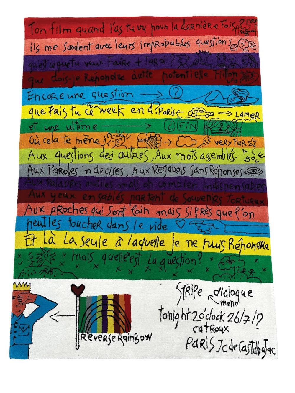 jean charles de castelbajac 1949 tapis en laine polychrome · Carvajal SVV · 2024-10-26 Jean-Charles de Castelbajac comparable auction result: jean charles de castelbajac 1949 tapis en laine polychrome