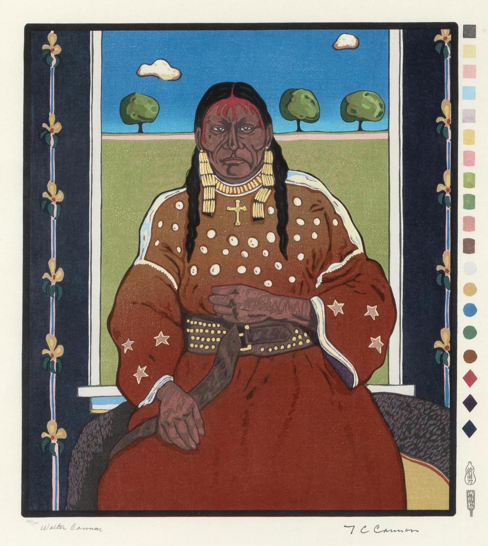t c cannon woman at window 1978 · Santa Fe Art Auction · 2024-11-08 T. C. Cannon comparable auction result: t c cannon woman at window 1978
