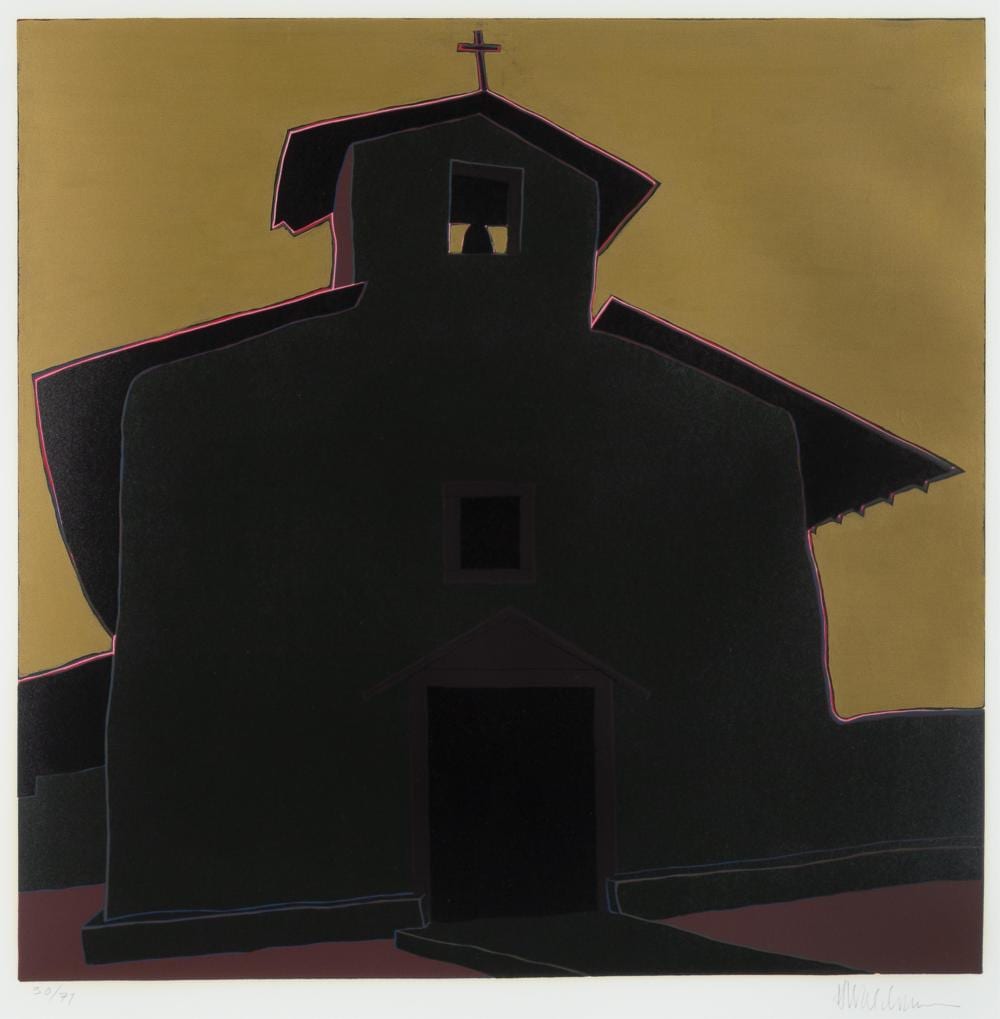 Harold Joe Waldrum comparable auction result: harold joe waldrum adobe church